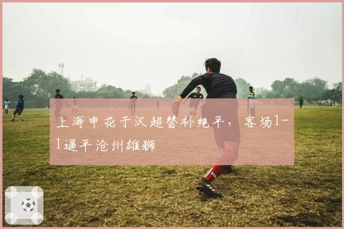 上海申花于汉超替补绝平，客场1-1逼平沧州雄狮